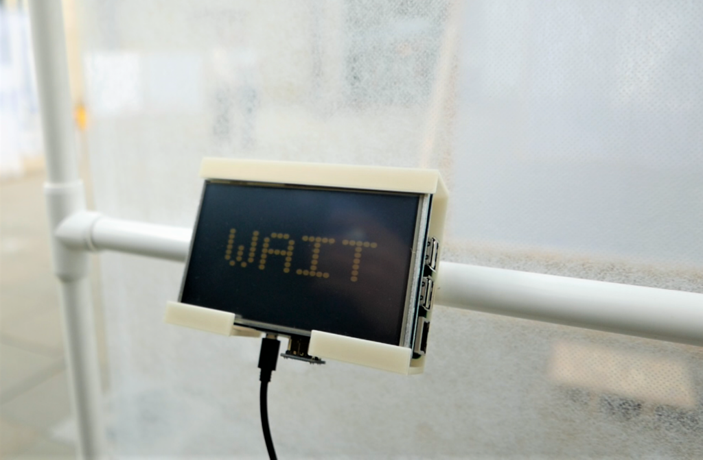 wait on the raspberry pi screen attached to the bus stop